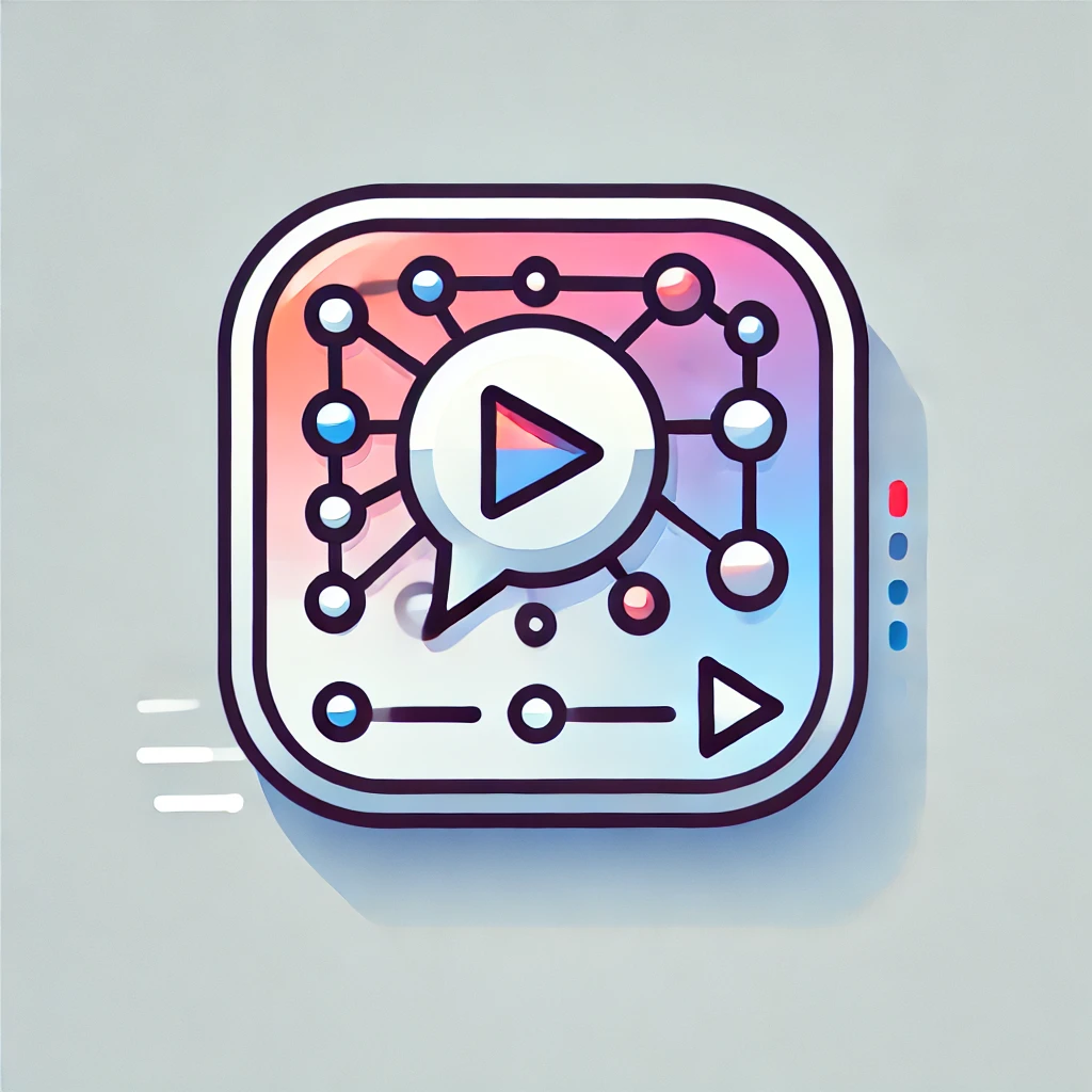 Minimalist Social Media & Digital Marketing icon featuring a creative chat bubble fused with abstract digital elements, designed in soft peach and navy blue tones.